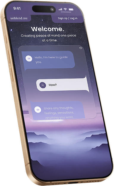 Unblended AI therapy app preview