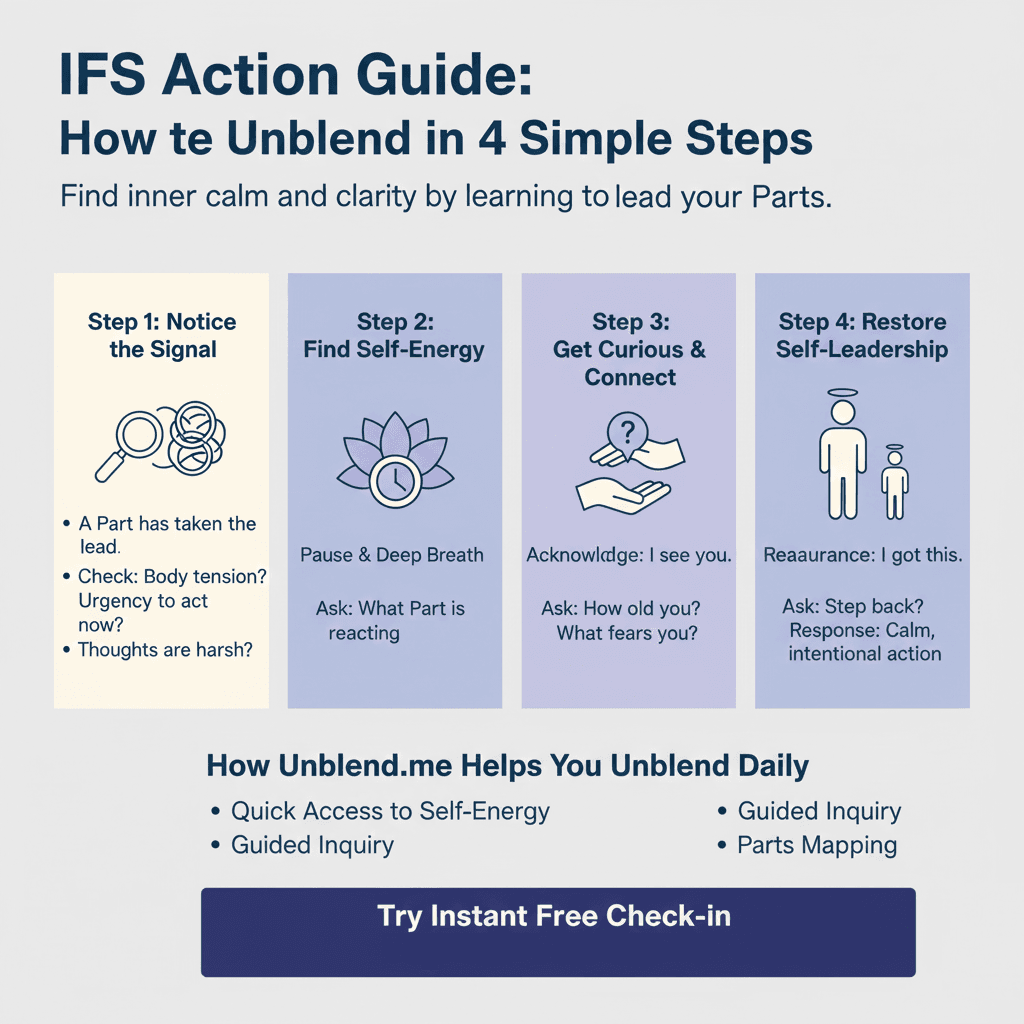 IFS Action Guide: How to Unblend in 4 Simple Steps